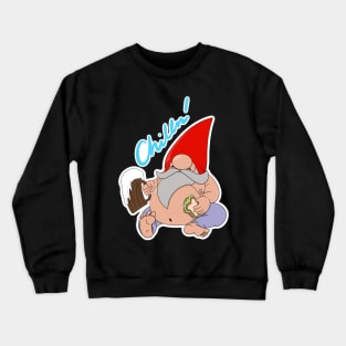 Chillin’ Gnome with Text Crewneck Sweatshirt